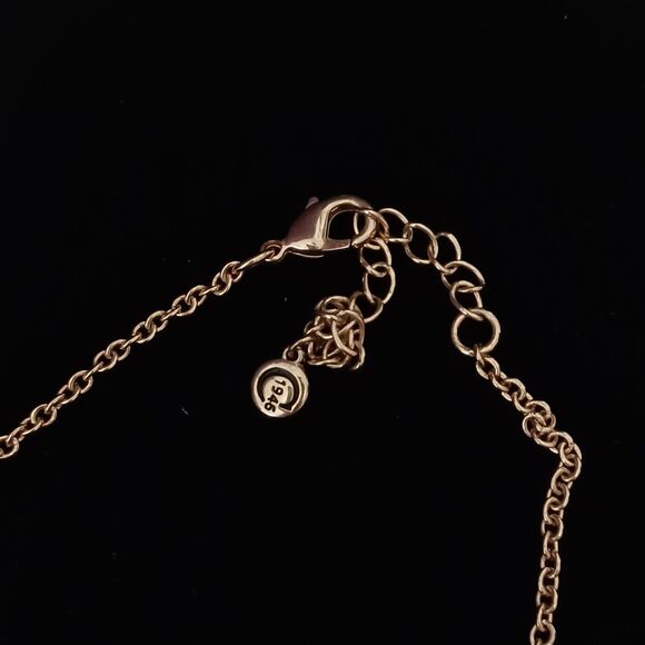 ©1946 Gold-Toned Open Circle Statement Necklace, 16" - Picture 2 of 2